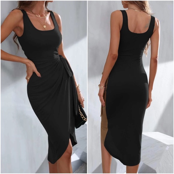 Side Tie Tank High Low Dress - Picture 5 of 11